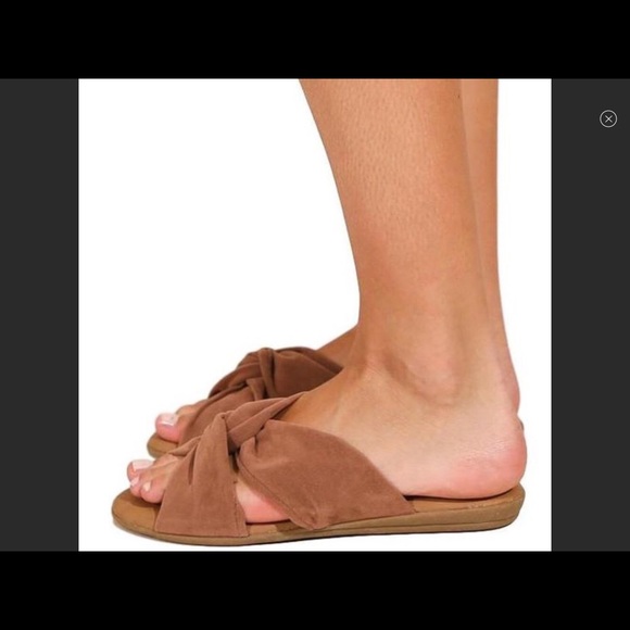 Camel suede slide sandals 8.5 & 9 - Picture 6 of 7